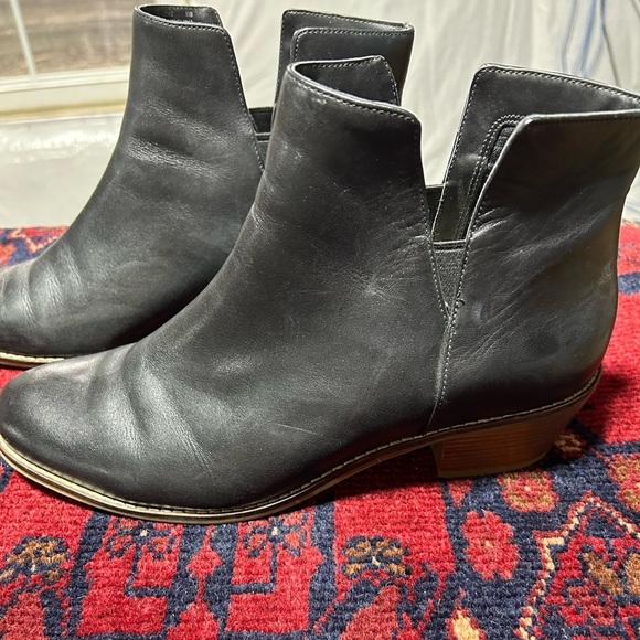 Cole Haan Black Leather Ankle Booties - Picture 2 of 8